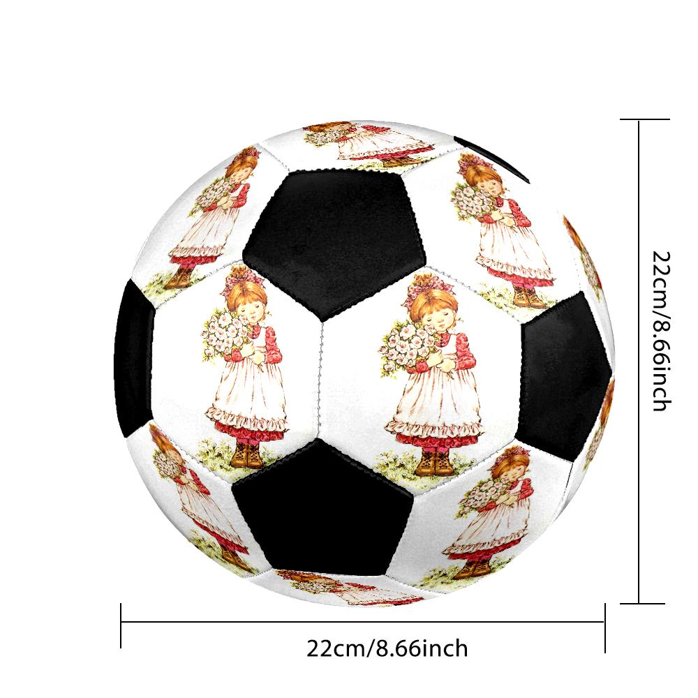 Sarah Kay Indoor Soccer Ball Colorful Machine Stitched PVC Size 5 Team Training Competition Ready Durable High-Bounce Cool Sports Gift