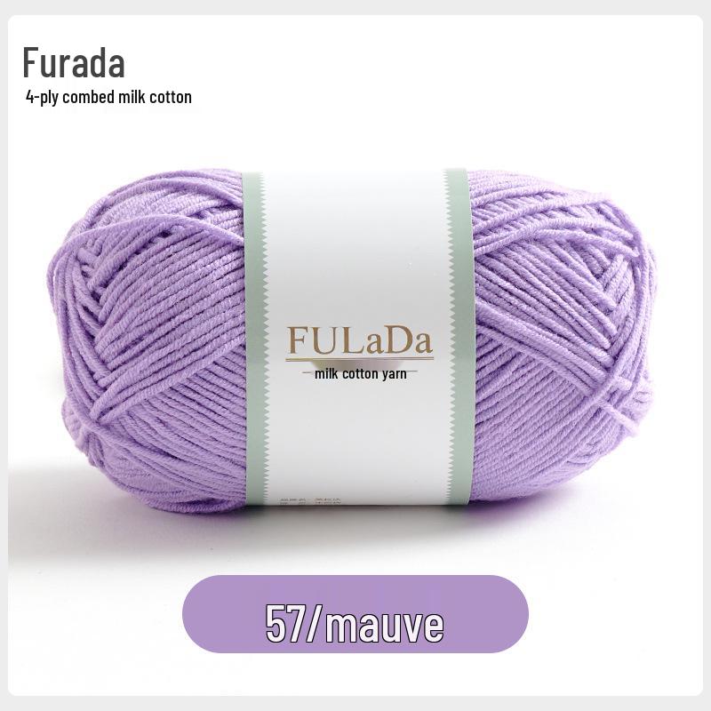 Baby 4-fädig gekämmte Milchbaumwollgarnknäuel zum Handstricken & Häkeln - DIY Puppe, Pullover, Schal Materialpaket