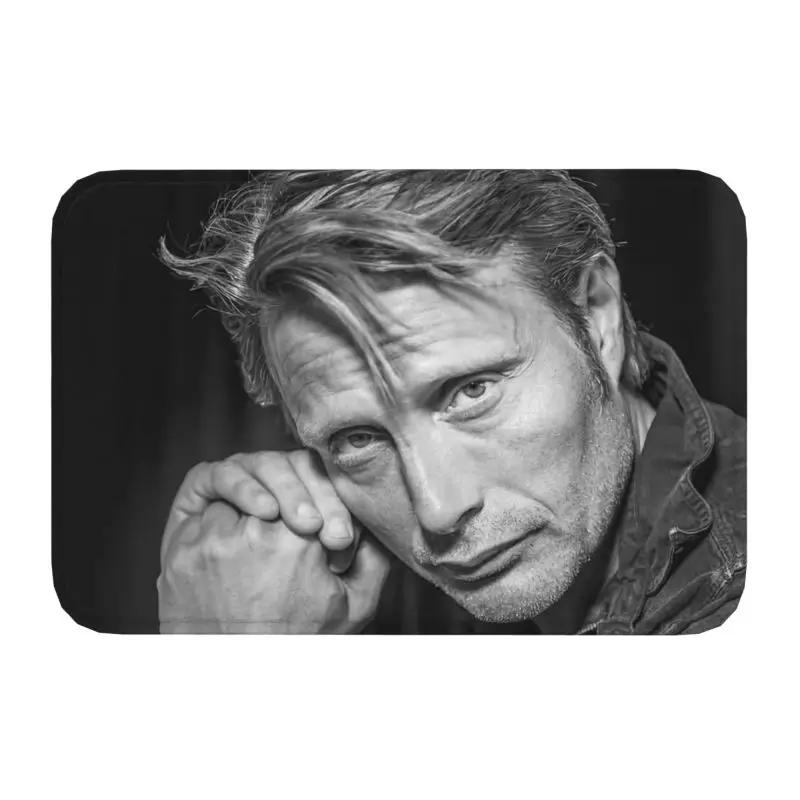 Mads Mikkelsen Floor Door Kitchen Bath Mats Anti-Slip Indoor Hannibal Lecter TV Show Doormat Room Entrance Rug Carpet Footpad