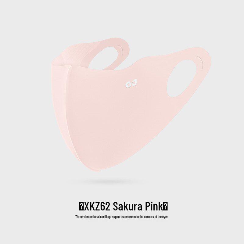 Unisex Gradient Blush Ice Silk Sunscreen Mask: Breathable & UV-Protective with Eye Corner Shield.
