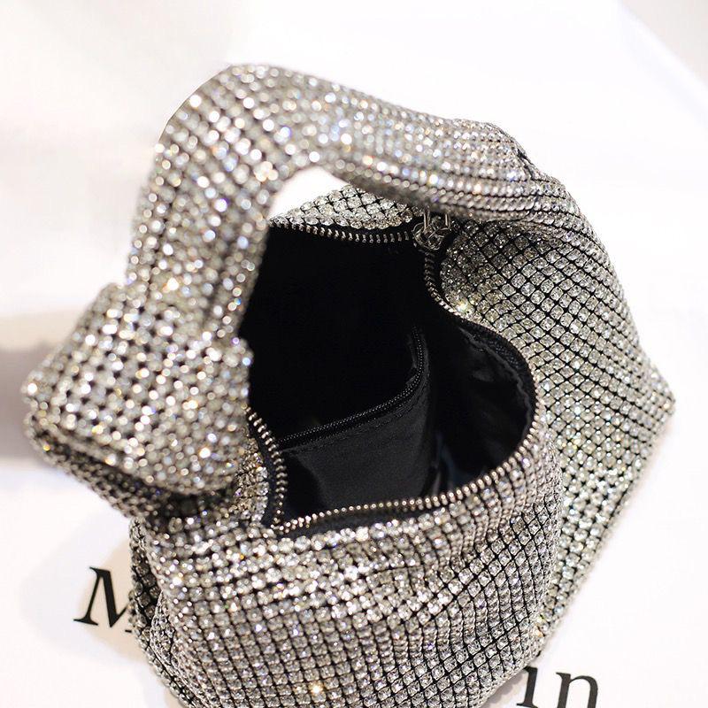 2024 Women's Fashion Rhinestone Chain Handbag - Chic, Versatile, Portable, and High-End.