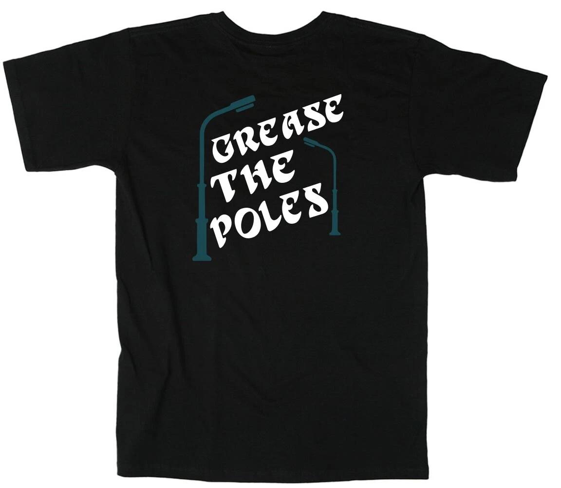 Philadelphia Eagles Super Bowl Grease The Poles Long Short Sleeve T-Shirt XXL