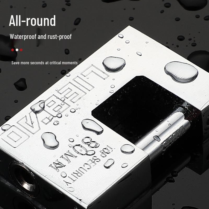 Rectangle Keyed Alike Padlock: Small, Horizontal Opening, Waterproof, Rustproof, Pry-Proof, Anti-Theft Lock for Doors.