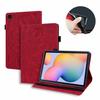 Geeignet für Samsung Tab S6 Lite Tablet Ledertasche, Retro mattes Muster Kartenhalter, Anti-Drop Schutzhülle