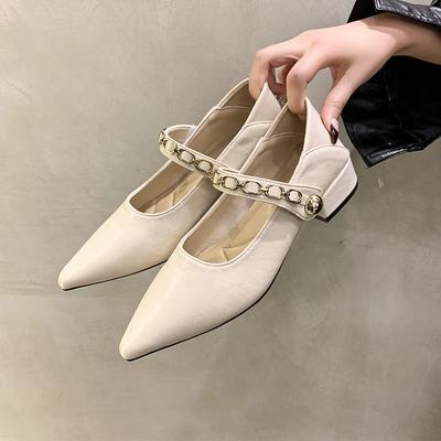 2025 Heels Women Pointed Toe Party Heeled Sandals Party Heeled Sandals High Quality Buckle Strap Flat Low Heels Shoes for Women