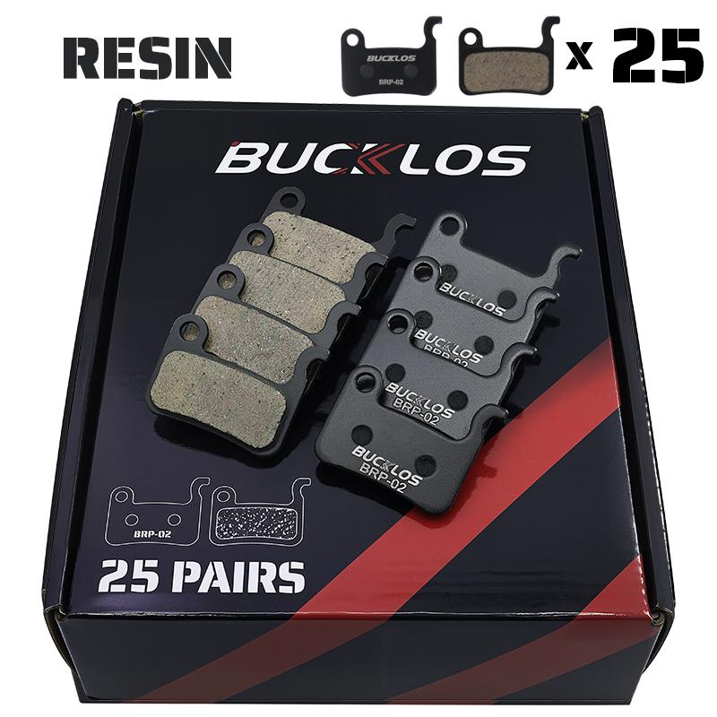25 Pairs BUCKLOS BRP-02 Disc Brake Pads Ceramic Resin Bicycle Hydraulic Brake Pads for SHIMANO A01S M06 M07 Bike DIsc Brake Pads Resin