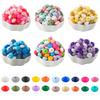 100Pcs 12mm Silicone Lentil Beads Round Spacer Beads Silicone Abacus Bead DIY Bracelet Necklace Handmade Jewelry Accessories