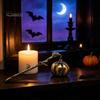 Candle Maintenance Tools Pumpkin Snuffer with Long Handle, Halloween Theme PET Wick Trimmer Alternative Extinguisher, Decorative Stopper for