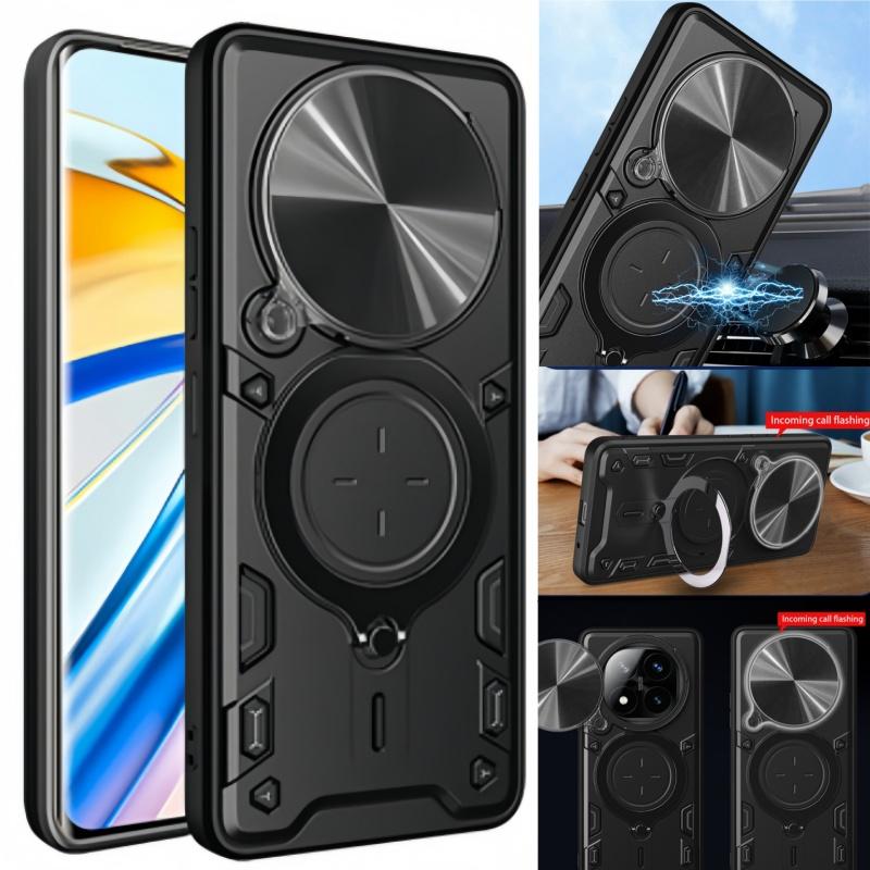 Dla Xiaomi Redmi Note 14 Pro Plus 5G Etui z Magnetycznym Uchwytem Pierścieniowym Pancerne Odporne na Wstrząsy Tylne Pokrowce Dla Redmi Note 14Pro Plus + 5G Coque