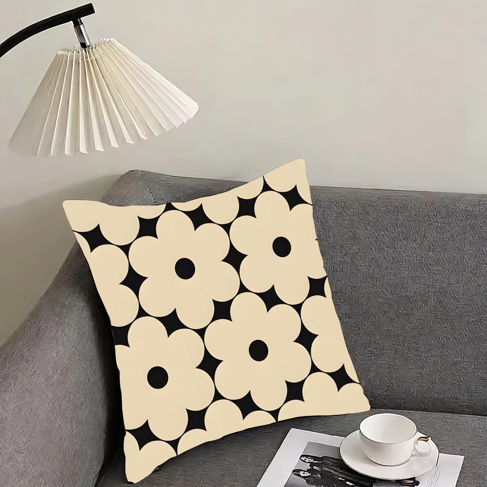 Aesthetic Art O-Orla Kiely Flower Stem Cushion Cover Reversible Plush Pillow Cover – For Car, Sofa, Bedroom, Perfect As a Gift.