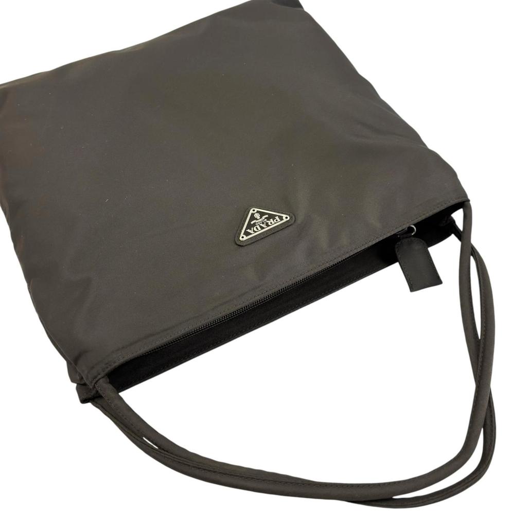 PRADA Triangular logo B6242 Handbag black Women used