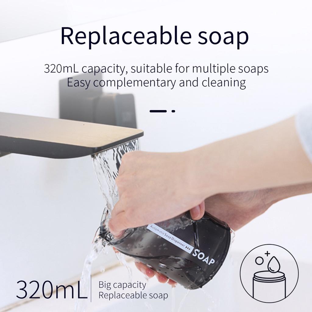 3W 320ML Rechargeable Infrared Induction Automatic Soap Dispenser Waterproof Digital Display Soap Dispenser