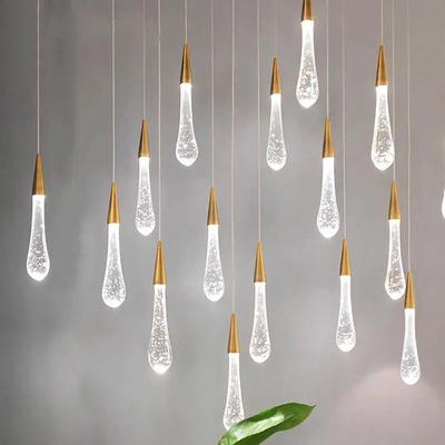 Lampă modernă cu pandantiv cu picătură de apă Dormitor Noptiera Sufragerie Sufragerie Cameră de bază Iluminat cu LED Bucătărie Lumină suspendată pentru casa scării