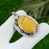 925 Silver Oval Picture Jasper Gemstone Bezel Wedding Handmade Pendant Jewelry