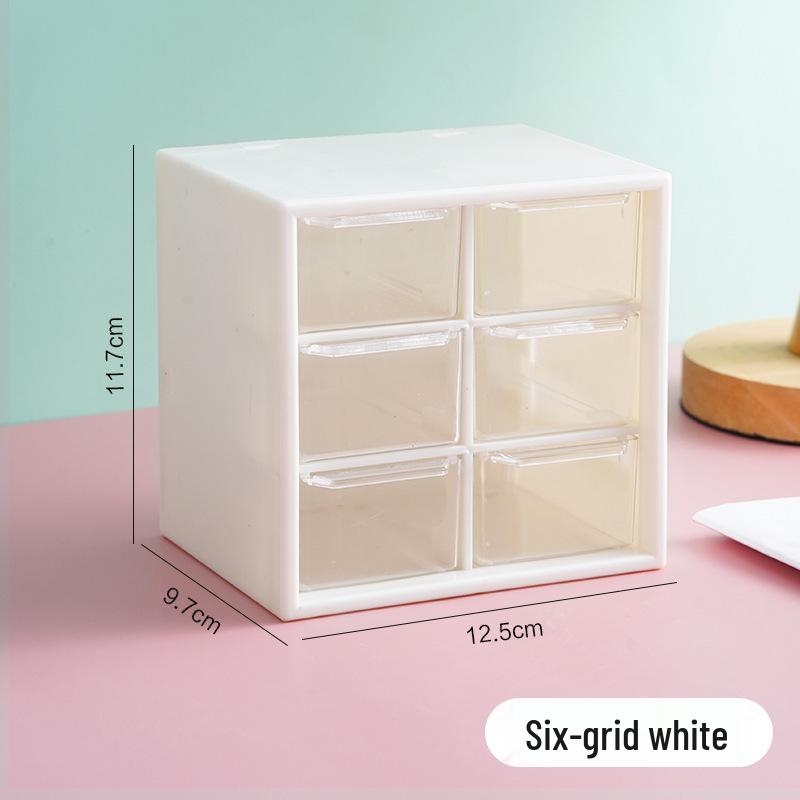 New Nine-Grid Drawer Storage Box: Dustproof Organizer for Dorms, Cosmetics, Jewelry, and Sundries