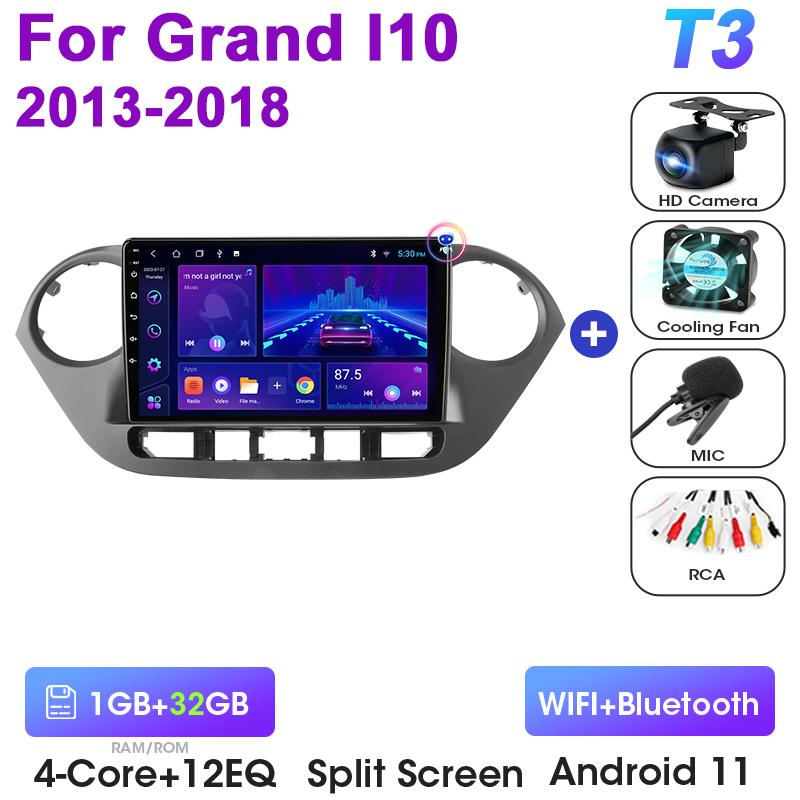 2 Din Android 12 Car Radio For Hyundai Grand I10 2013-2018 Multimedia Video Player GPS 4G Carplay Auto Stereo RDS DVD Head Unit