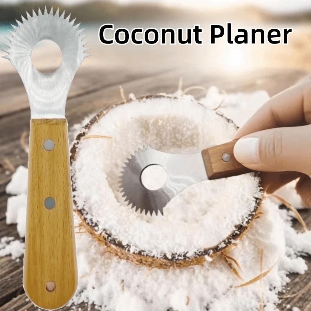 Affilato Raspino per Cocco Manico in Legno Cucchiaio Frutta Raspino Grattugia Cocco Preparazione Pasta di Cocco