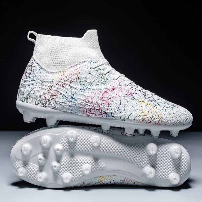 Fashion High-top Football Shoes Broken Nails Long Nails Professional Grass Football Training Shoes Men's Football Uppers