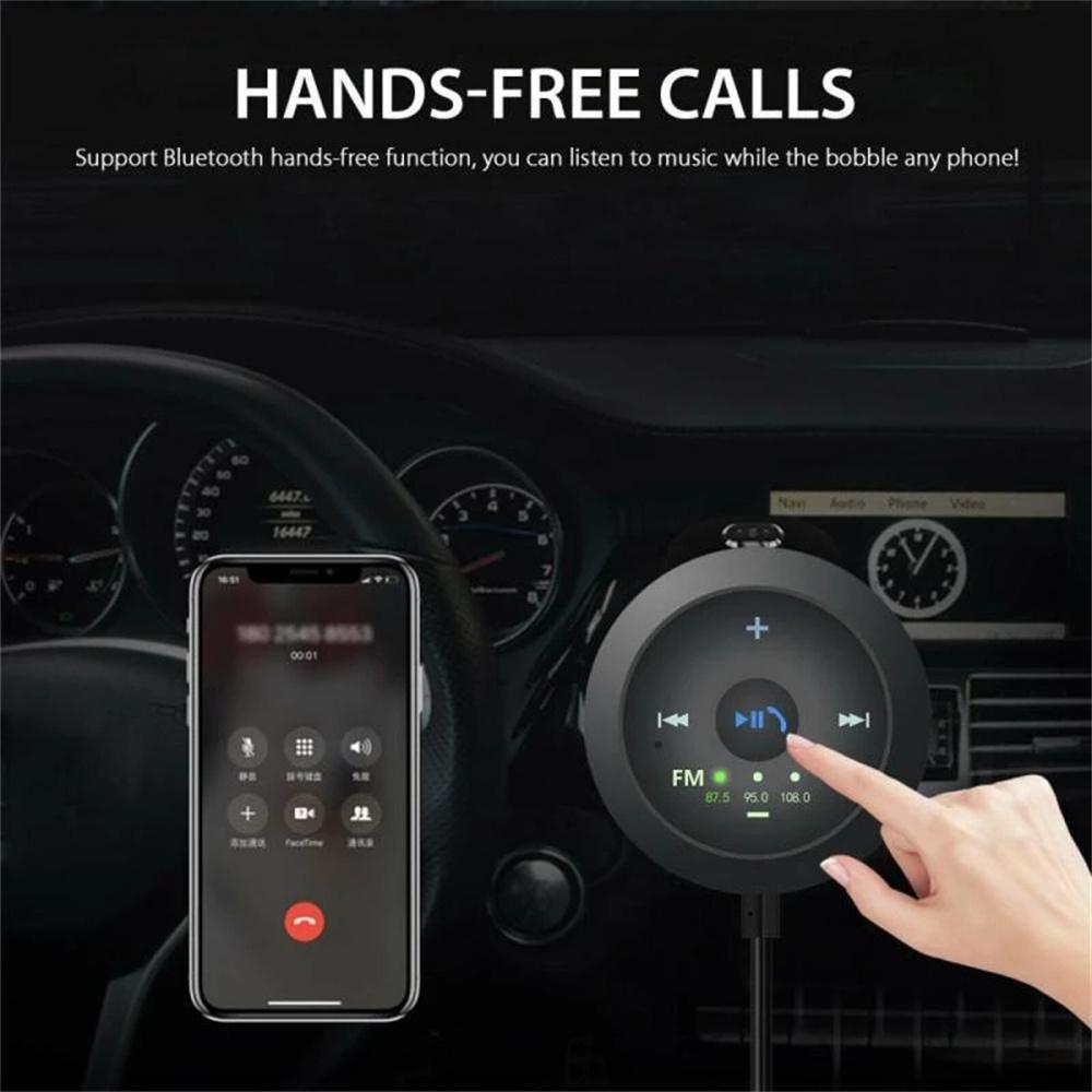 Car Bluetooth 5.0 Player Receiver Transmitter FM or AUX Wireless Audio Adapter