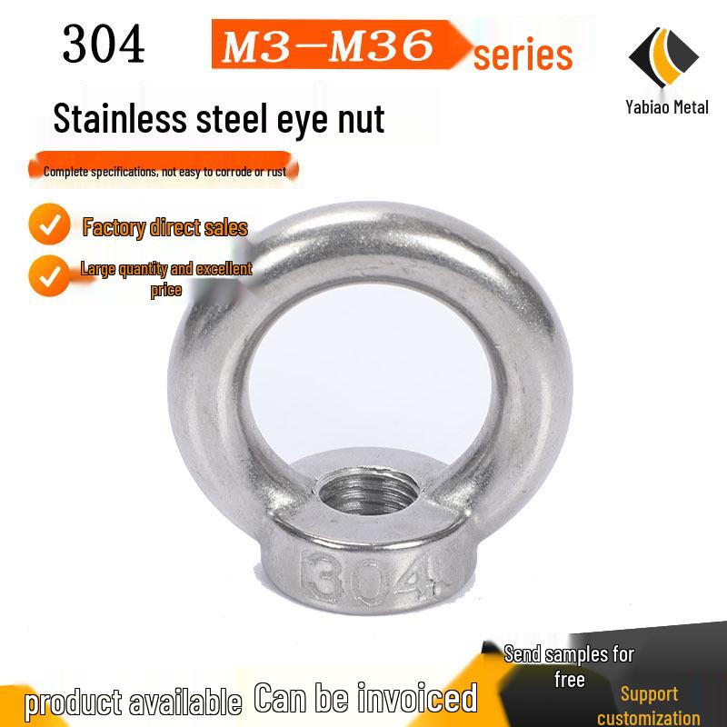 304 Stainless Steel Marine Lifting Eye Nut Bolt (M3-M36).