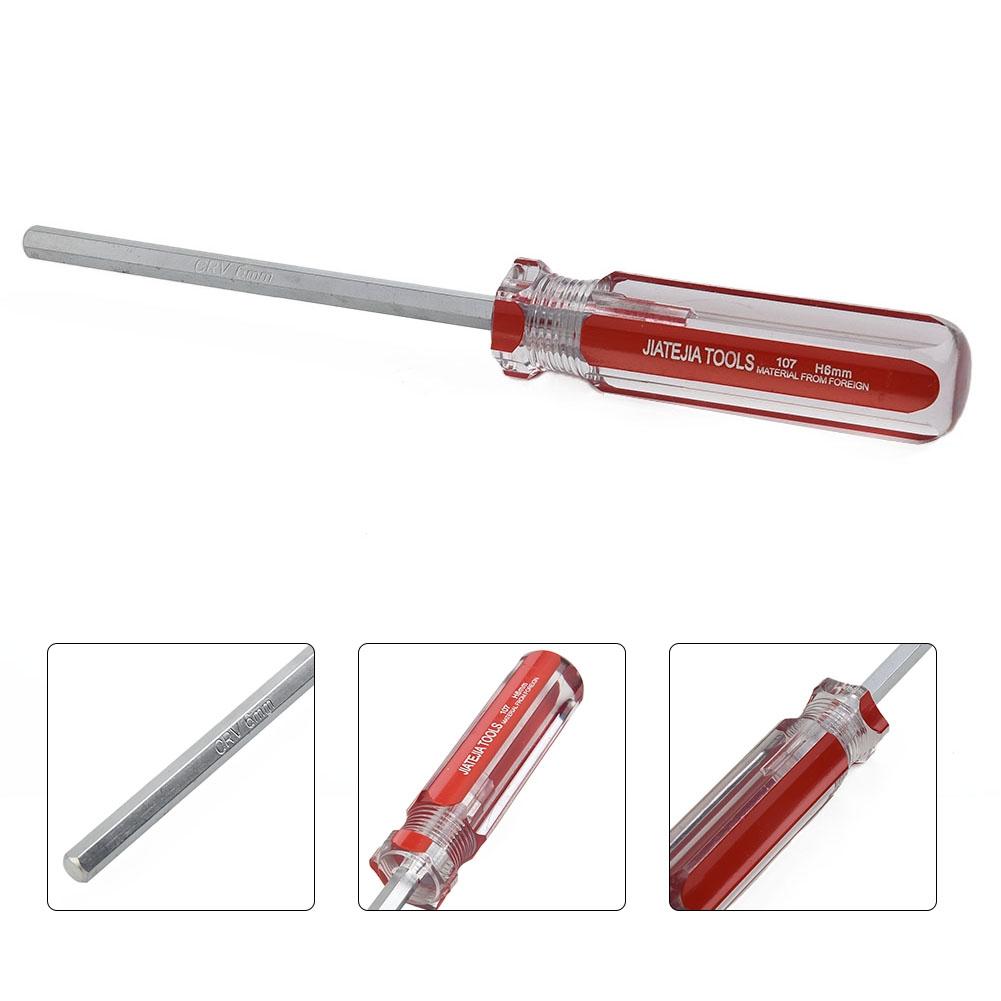 Hexagon Screwdriver Silver+Red Single Flat Head Hex Steel Toys