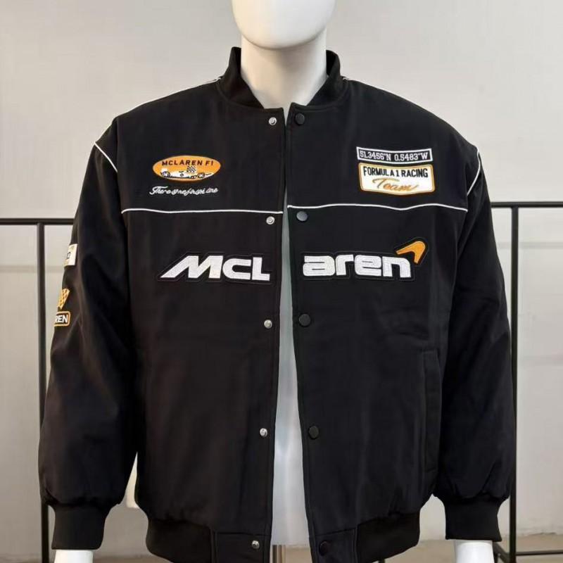F1 Vyšívaná závodní bunda Ležérní Biker Letecký kabát Unisex Teplé Sportovní svrchní oblečení