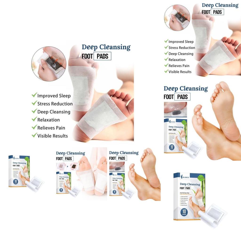 Ouhoe Deep Cleansing Foot Pads Relaxing Foot Care For Stress Relief And Detoxification 10 Pieces