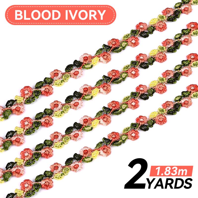 

Embroidery/Lace Accessories Embroidered Ribbon Lace Fabric DIY Handmade Craft Clothes Sewing Accessories 1.5-1 & 2 size