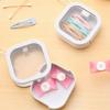 Rotating Jewelry Box Transparent Window Portable Hanging Rope Hair Tie Organizer Travel Qtip Holder Cotton Swabs Dispenser Kids Hair Accessory Box