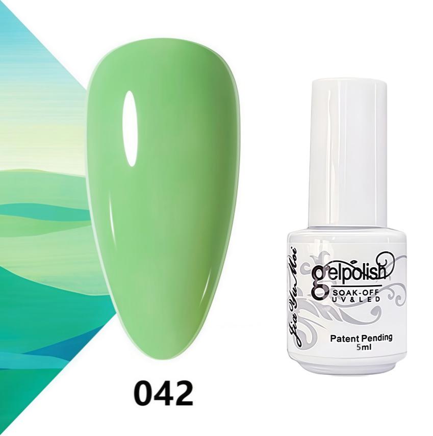 GELPOLISH Nail Art Set: Base, Top Coat, Transparent & White Gel Polishes
