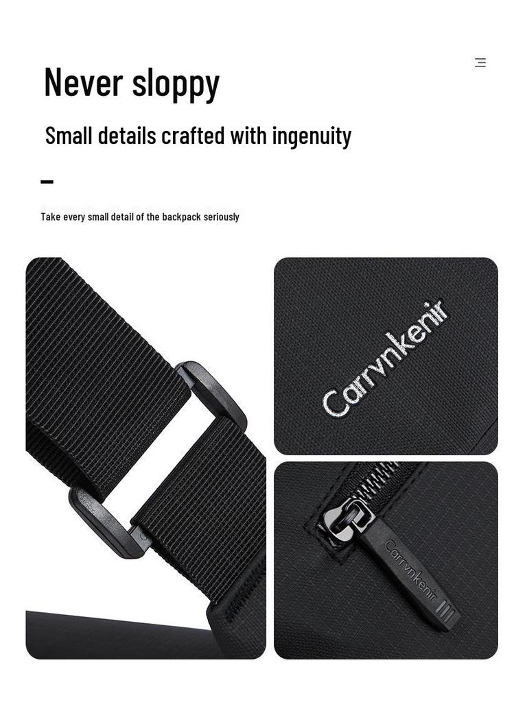 Men's Trendy Waterproof Multi-Pocket Crossbody Shoulder Bag for Travel and Casual Use