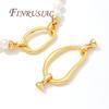 Irregular Jewelry Clasps Findings 18K Real Gold Plated Connectors For Jewelry Fasteners For Bracelets Accessories