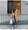 Women's Mid-Length Double-Breasted Wool Camel Coat - Autumn/Winter Korean Style Trend