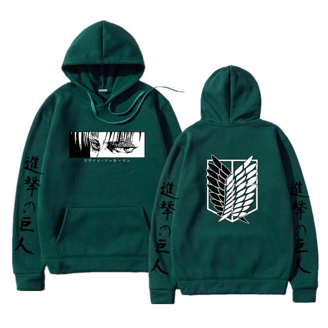 Mangas compridas femininas japão anime ataque em titã moletom com capuz harajuku moletom com capuz streetwear roupas
