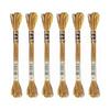 PATIKIL 6pcs Skein Embroidery Thread Polyester Embroidery Thread Bracelet String Cross Stitch Hand Embroidery Golden Tone