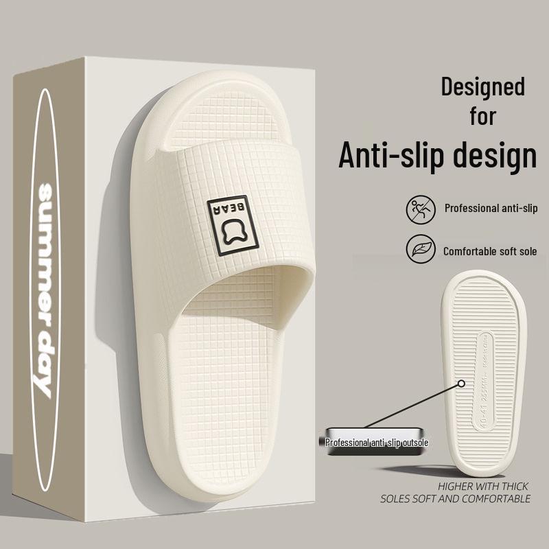 Men's Deodorant Non-Slip PVC Summer Slippers for Bathroom