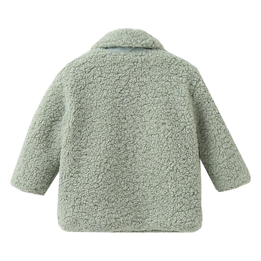 Girls' Lamb Wool Coat - Mid-Length Thickened Sweater