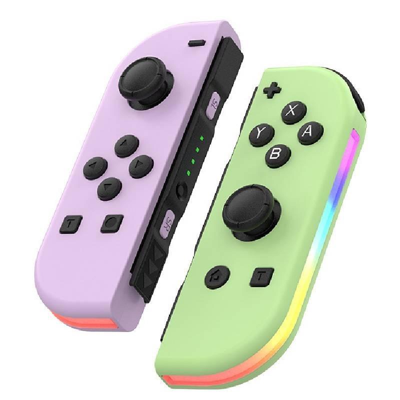Colorful Rgb Light Switch Joycon Controller With Vibrant Vibration And Motion Sensitivity