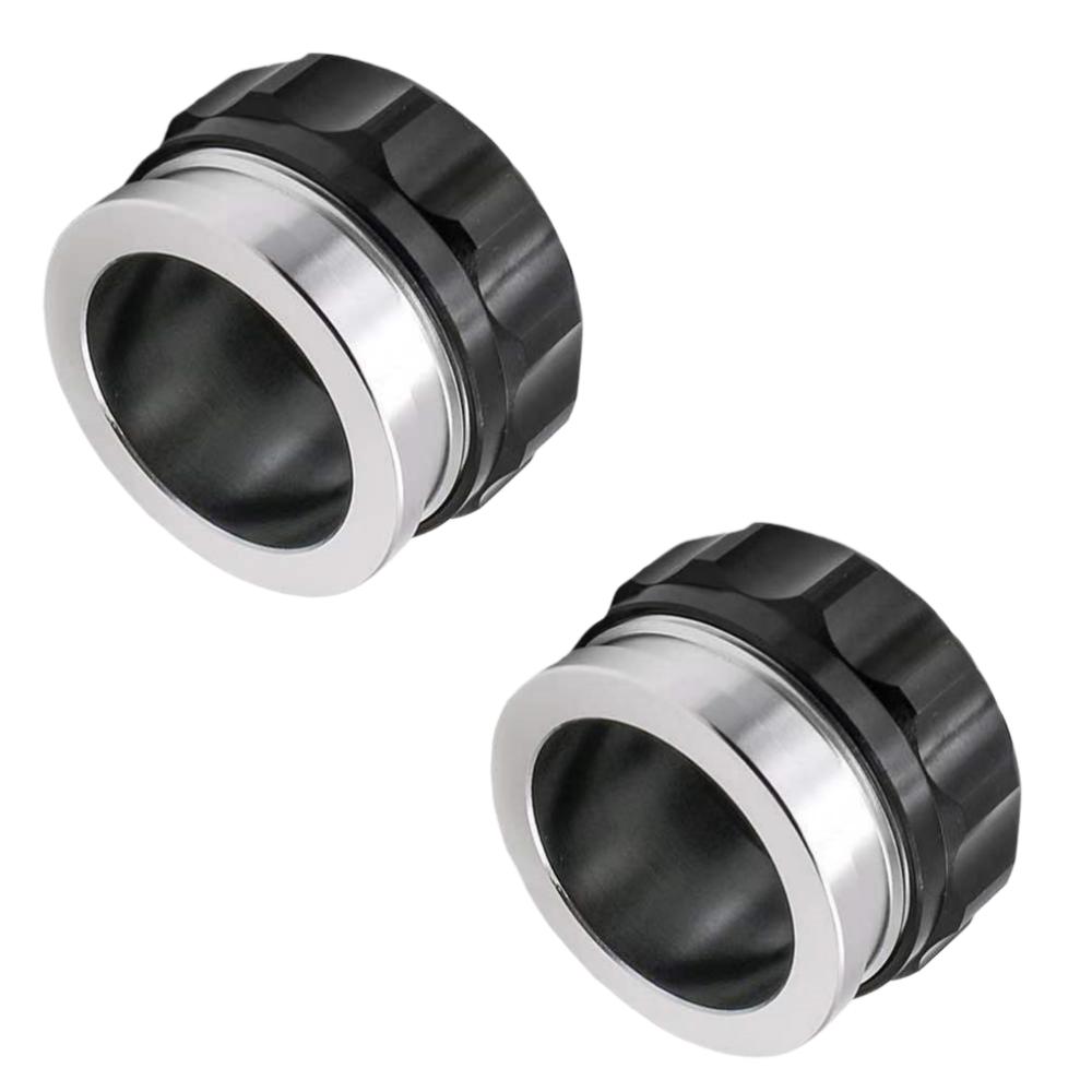 Car Aluminum Weldable Fuel Tank Filler Neck Set Universal Weld-on Fuel Water Inlet Pipe With Radiator Coolant Reservoir Caps 2 P