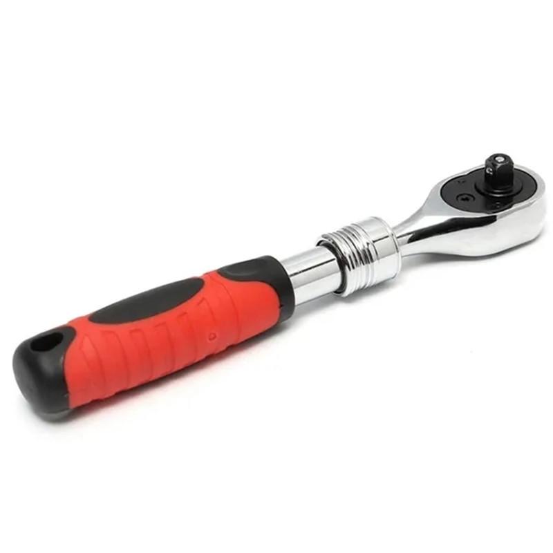 1/4" 3/8'' 1/2'' Nástrčná hlavice Flex Hlava ráčnový klíč Rozšiřitelná sada ráčny pro automatické opravy Ruční klíč s rychlým uvolněním 72 zubů