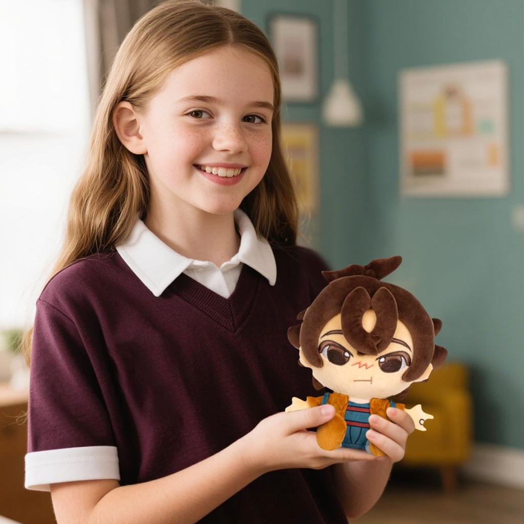 Plyšová Panenka, Dárek Hračka, Kreslený, Dětská Hadrová Panenka, Dětský Dárkový Polštář(Žádný standard)