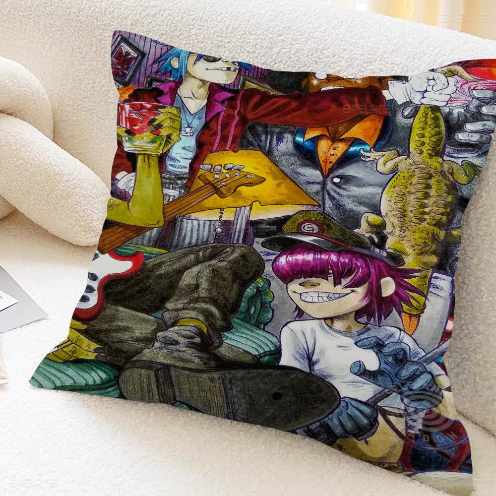 Gorillaz Retro Poster Personalized Pillow Dust Cover Bedroom Kids Party Decoration Pillowcase Birthday Children Gift