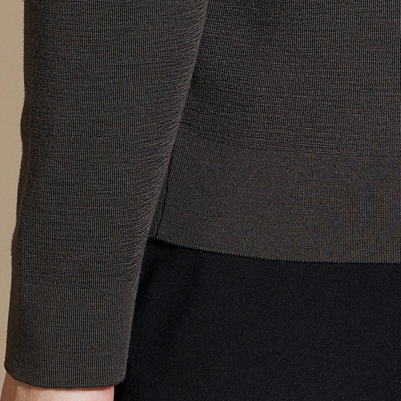 Antonio Men's Machine Washable 100% Wool Half-Turtleneck Sweater