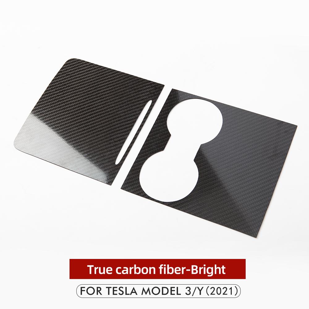 Center Console Cover For Tesla Model 3 Y Central Control Armrest Panel Trim Real Carbon Fiber Car Interior Accessories 2025-2025