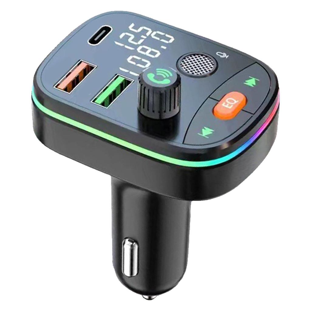 Car FM Transmitter Support Hands Free Calling 3 Charging Port Bluetooth FM Transmitter Car MP3