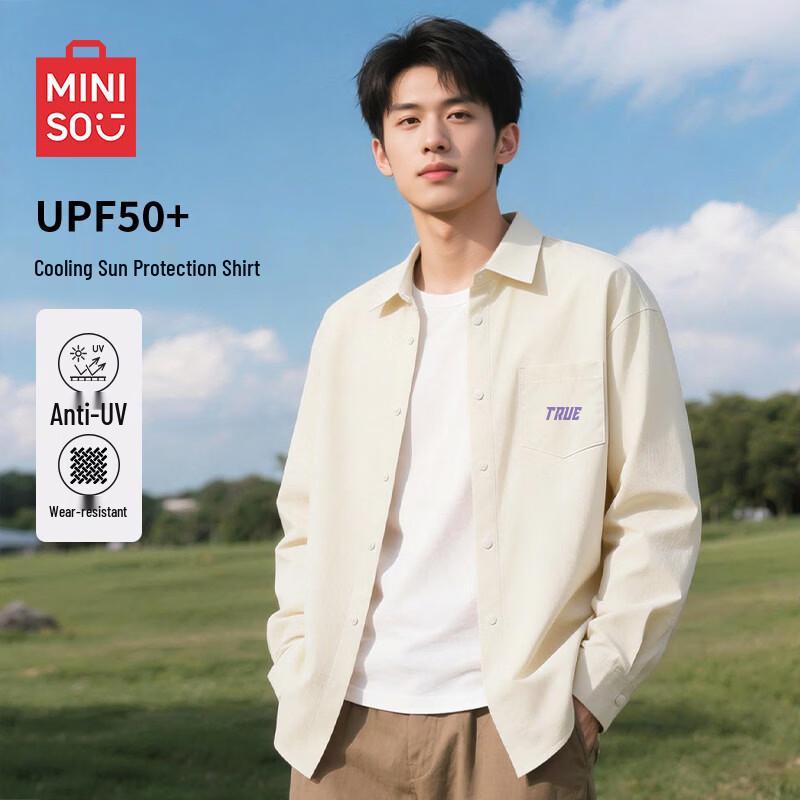 MINISO Men s Ice Silk Sun Protection Long Sleeve Shirt 4XL
