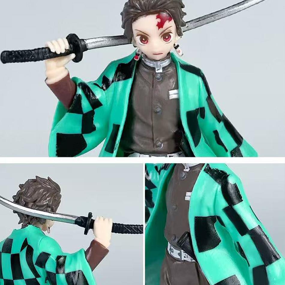 Anime Demon Slayer Kimetsu no Yaiba Figurka 15cm Nezuko Tanjirou Mitsuri Shinobu Zenitsu Kyoujurou Model Figurki Akcji Zabawka Prezenty