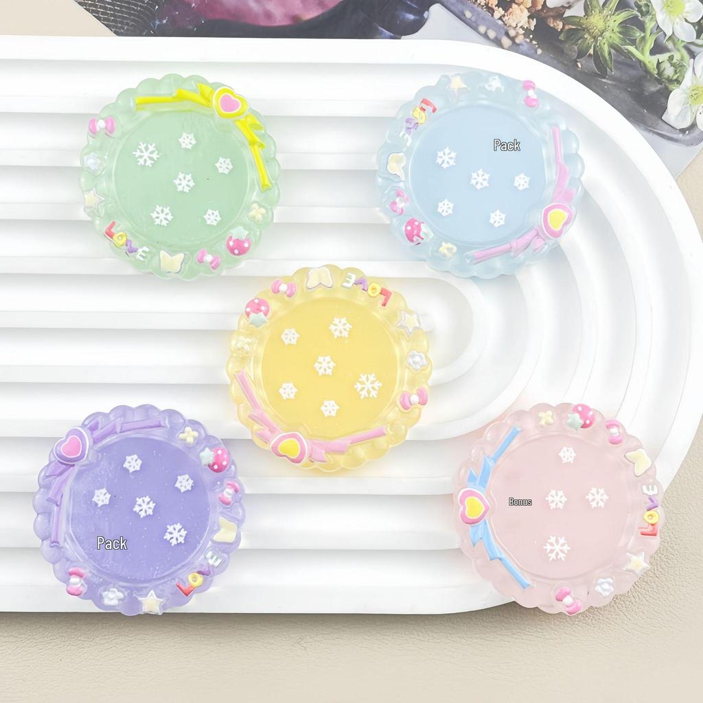 DIY Cartoon Resin Accessories: Luminous Lace Photo Frame, Cream Glue Phone Case, Sticker, Keychain, Hair Clip, Ornaments