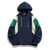 Herre Color Block Hettegenser Sweatshirt Langermet Hettegenser Snøring Pullover Skjorte Utendørs Gåturer Bluse Med Lomme