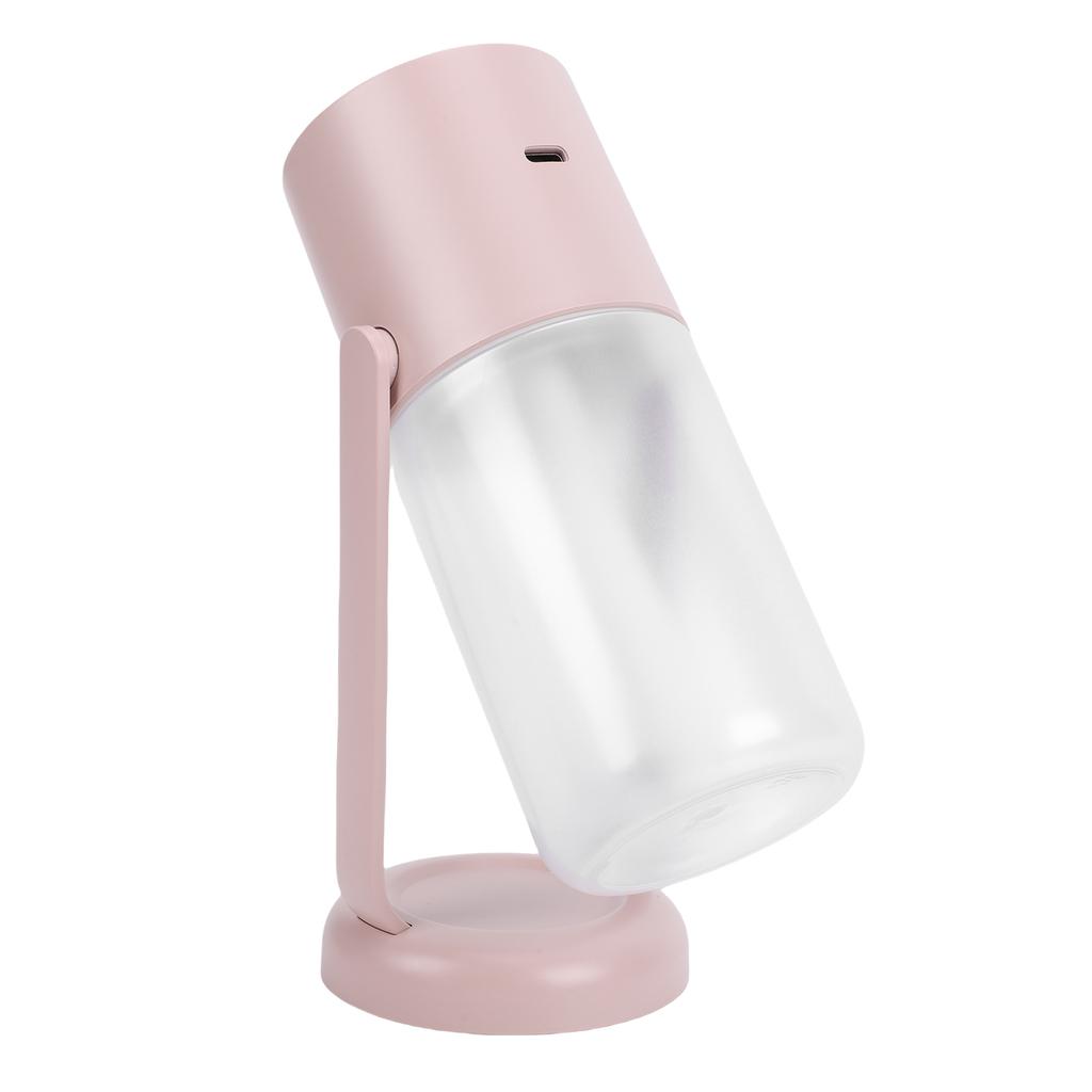 Mini Humidifier with Light Quiet Portable Small USB Humidifier for Car Home Desktop Office 260ml Pink